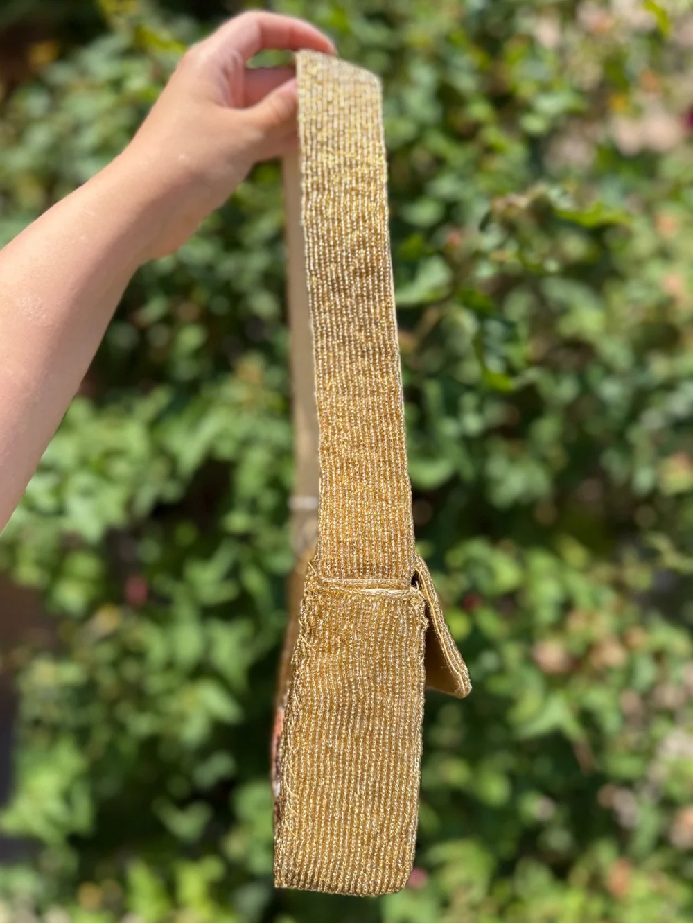 NWT Sol and Mer Cat Kitty Gold Beaded Shoulder Bag